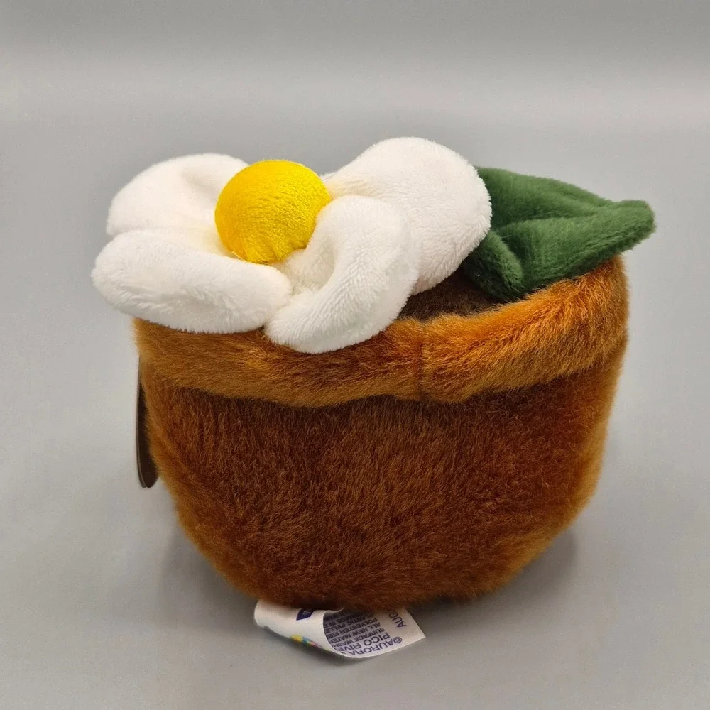 Aurora Palm Pals Flower Pot Plush Brown White Daisy Soft Toy 2024 NEW